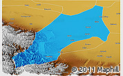 Political Panoramic Map of Shache, physical outside
