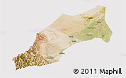 Satellite Panoramic Map of Shache, cropped outside