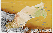 Satellite Panoramic Map of Shache, physical outside