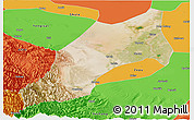 Satellite Panoramic Map of Shache, political outside