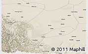Shaded Relief Panoramic Map of Shache