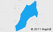 Political Simple Map of Shache, single color outside, borders and labels