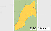 Savanna Style Simple Map of Shache, cropped outside