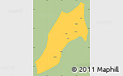 Savanna Style Simple Map of Shache, single color outside