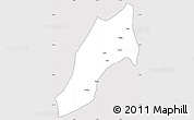 Silver Style Simple Map of Shache, cropped outside