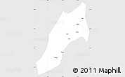 Silver Style Simple Map of Shache, single color outside