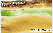 Physical Panoramic Map of Shanshan