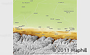 Physical Panoramic Map of Shawan