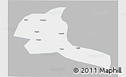 Gray 3D Map of Shule, single color outside