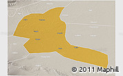 Physical 3D Map of Shule, lighten, semi-desaturated