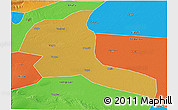 Physical 3D Map of Shule, political outside