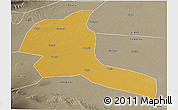 Physical 3D Map of Shule, semi-desaturated