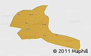 Physical 3D Map of Shule, single color outside