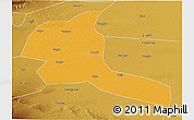 Political 3D Map of Shule, physical outside