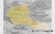 Satellite 3D Map of Shule, desaturated