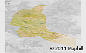 Satellite 3D Map of Shule, lighten, desaturated