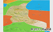 Satellite 3D Map of Shule, political outside