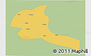 Savanna Style 3D Map of Shule, single color outside