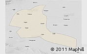 Shaded Relief 3D Map of Shule, desaturated