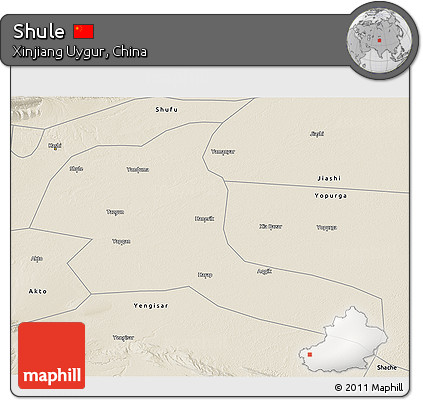 Shaded Relief 3D Map of Shule