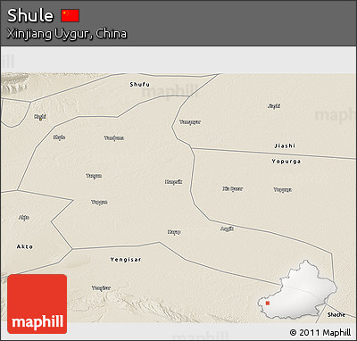 Shaded Relief 3D Map of Shule