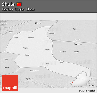 Silver Style 3D Map of Shule