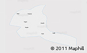 Silver Style 3D Map of Shule, single color outside