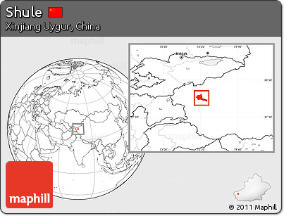 Blank Location Map of Shule