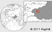 Blank Location Map of Shule, highlighted country, highlighted parent region