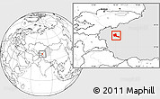 Blank Location Map of Shule, highlighted parent region