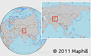 Gray Location Map of Shule, within the entire country