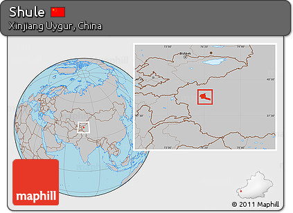 Gray Location Map of Shule