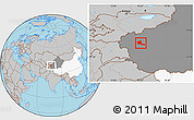 Gray Location Map of Shule, highlighted country, highlighted parent region
