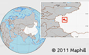 Gray Location Map of Shule, highlighted country