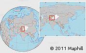 Gray Location Map of Shule, highlighted parent region, within the entire country