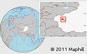 Gray Location Map of Shule, highlighted parent region