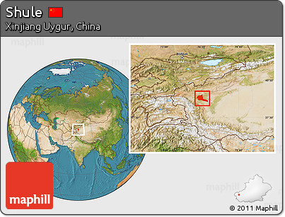 Satellite Location Map of Shule