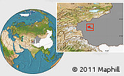Satellite Location Map of Shule, highlighted country, highlighted parent region