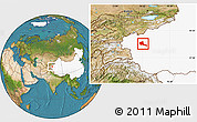 Satellite Location Map of Shule, highlighted country