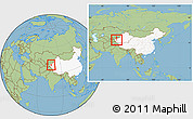 Savanna Style Location Map of Shule, highlighted country, within the entire country
