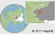 Savanna Style Location Map of Shule, highlighted country, highlighted parent region