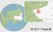 Savanna Style Location Map of Shule, highlighted country