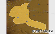 Physical Map of Shule, darken