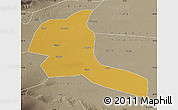 Physical Map of Shule, semi-desaturated