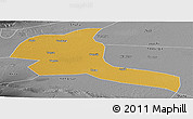 Physical Panoramic Map of Shule, desaturated