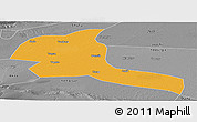 Political Panoramic Map of Shule, desaturated