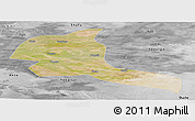 Satellite Panoramic Map of Shule, desaturated