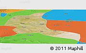 Satellite Panoramic Map of Shule, political outside