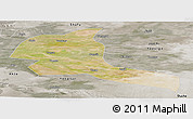 Satellite Panoramic Map of Shule, semi-desaturated