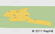 Savanna Style Panoramic Map of Shule, single color outside
